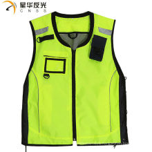 CNSS customized design fluorecent yellow assorted color high visibility reflective security vest